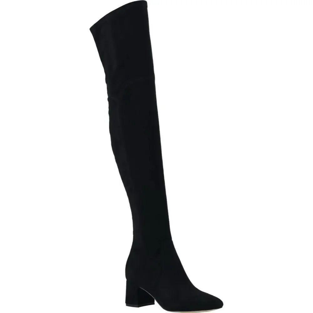 Marc Fisher Charlotte Over-the-Knee Faux-Suede Black Boot